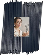 200 Black Reed Fiber Diffuser Sticks,Diameter 3.5mm, Length 190mm (7.48 inches), Suitable for Various Essential Oils and Perfume, Lasting, Stable and Diffusing Fragrance