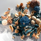 Qingbei Rina Summer Potpourri Bags, Ocean Breeze Scented Potpourri Bowl Filler,Beach Coastal Blue Vase Filler,Home Fragrance Sachet of Petal,Bathroom Easter Decor,9.9 Oz