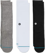 Stance Icon Classic Casual Crew Socks 3-Pack, Cotton Blend and Cushioning Arch Support