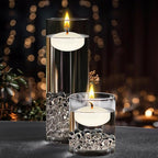 Mega Candles 4 pcs Unscented Ivory Floating Candles, Hand Poured Wax Candle 2 Inch Diameter, Home Décor, Wedding Receptions, Centerpieces, Occasions, Events, Festivities, Meditations, Spas