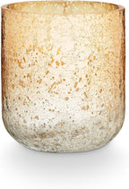 ILLUME Noble Holiday Winter White Small Crackle Glass Candle