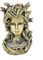 New Age Imports, Inc. - MEDUSA Backflow Incense & Cone Burner Waterfall Effect -Backflow Incense Burner: Elevate Your Space with Serenity in Motion-Mesmerizing Waterfall Smoke Effect (MEDUSA-BFL-44)