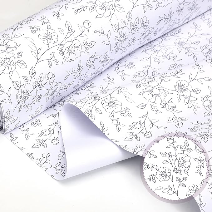 Eersida 20 Sheets 14 x 19.5 Inch Scented Drawer Liners for Dresser Non Adhesive Fragrant Drawer Liners Paper for Bedroom Kitchen Cabinet Home Shelf Closet(Fresh Flower)