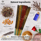 Premium Incense Sticks Set of 5 Elements Earth, Water, Air, Fire, Space 2 Celestial Bodies Sun & Moon| 140 Natural Agarbatti with Burner| for Home Pooja, Meditation, Yoga, Aromatherapy