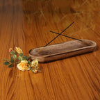 raajsee Wooden Brown Incense Holder -Incense Burner Holder –Ash Catcher - Incense Stick Holder - Meditation & Yoga - Great Gift for Any Occasion Size 11x4 inch