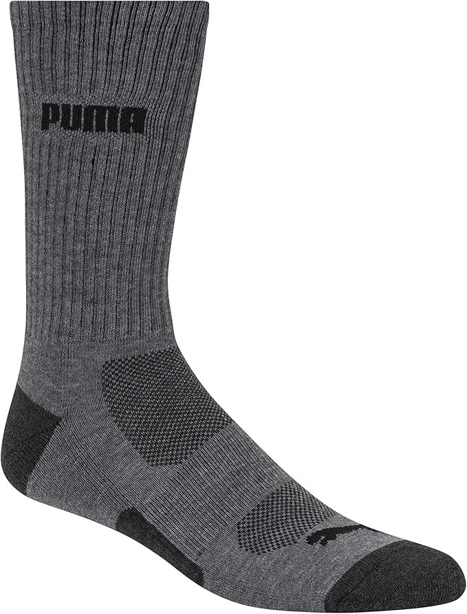 PUMA mens 6 Pack Crew Socks