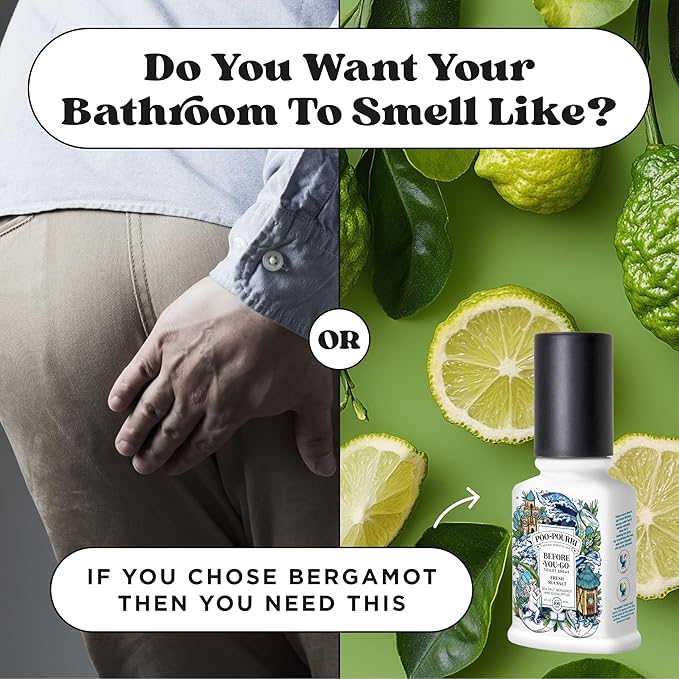 Poo-Pourri Before-You-Go Toilet Spray, Fresh Sea Salt, 2 Fl Oz, Up to 100 Uses, Bathroom Odor Deodorizer with Essential Oils for Home or Work, Travel Essentials, TSA Approved Size, Sea Salt Bergamot
