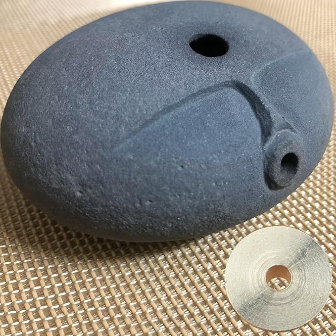 Handmade River Stone Backflow Incense Burner - Natural Pebble Aromatherapy Diffuser for Home Decor, Meditation & Relaxation (Unique Design, Each Piece Varies)