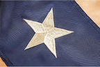 SYII Vintage Bunting Flag 3x6 Feet Outdoor, Embroidery Stars Vintage American Bunting Flags with 3 Brass Grommets, Patriotic Half Fan Banner for Fourth of July Decor, 4th of july Decorations Outdoor