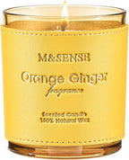 M&SENSE Orange Ginger Scented Candles, High Intensity, Vegan Soy Toxin Free Candles for Home Fragrance, 10oz 42-Hour Slow Burning Time, Kitchen Party Air Purifying Candle for Women Man