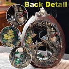 Mountain Waterfall Incense Burner，Backfall Incense Holder River, Incense Falls Meditation Decor for Room with Upgrade Incense Cones and Accessories (2side)