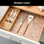 Cooyes Shelf Liner – Premium Non-Adhesive Cabinet & Drawer Liner for Kitchen – Waterproof Shelf Paper with Modern Pattern – Durable EVA Cabinet Mat – Easy to Cut