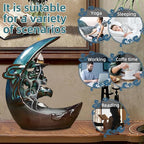 Moon Backflow Incense Holder – Ceramic Incense Cone Holder with 60 Backflow Incense Cones | Waterfall Incense Burner & Waterfall Fountain | Incense Waterfall Effect for Relaxation & Meditation