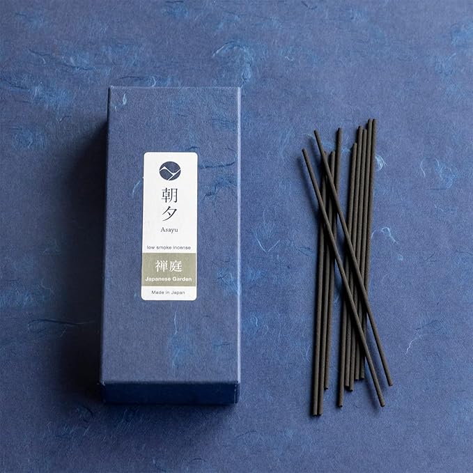 Asayu Japan Low Smoke Incense Sticks Japanese Zen Garden Scent (40gr), Made in Japan Quality - Japanese Zen Garden 40gr