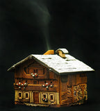 Ceramic Art Cone Incense Holder Room Decoration Handcrafted Collectible Miniature Old House on Lutago, Tirol, Italy R235