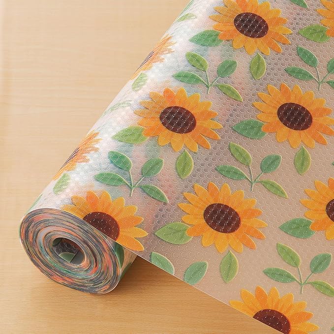 Cooyes Shelf Liner – Premium Non-Adhesive Cabinet & Drawer Liner for Kitchen – Waterproof Shelf Paper with Modern Pattern – Durable EVA Cabinet Mat – Easy to Cut