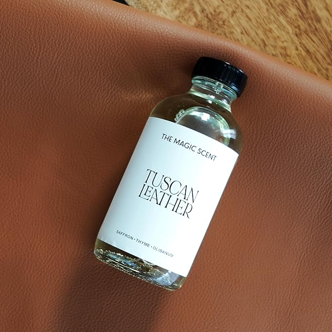 Tuscan Leather Diffuser Oil - Hotel & Home Luxury Scents - Diffuser Oil Scents for Home Designed for Use in All Diffusers - 16.9 fl oz, 500 mL