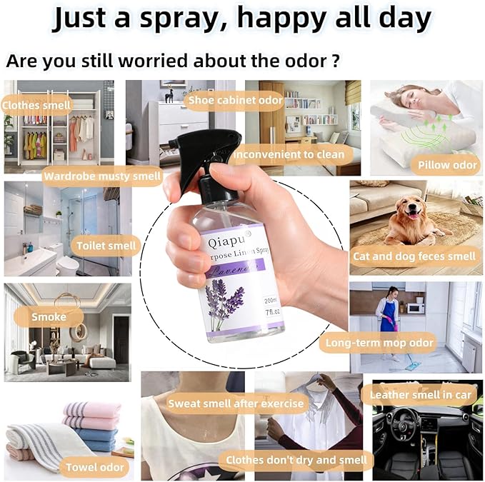 Lavender & Green Tea Linen Spray – Natural Air Freshener Mist for Pillows, Sheets, and Fabrics with Essential Oils for Relaxation and Sleep 2PCS