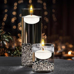 Mega Candles 4 pcs Unscented Off White Floating Candles, Hand Poured Wax Candle 2 Inch Diameter, Home Décor, Wedding Receptions, Centerpieces, Occasions, Events, Festivities, Meditations, Spas