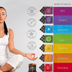 7 Chakra Incense Brick Super Set by Aromafume | 63 bricks & Tree of Life Exotic Burner | Smokeless Incense Set for Chakra Balance | Yoga & Meditation Gifts