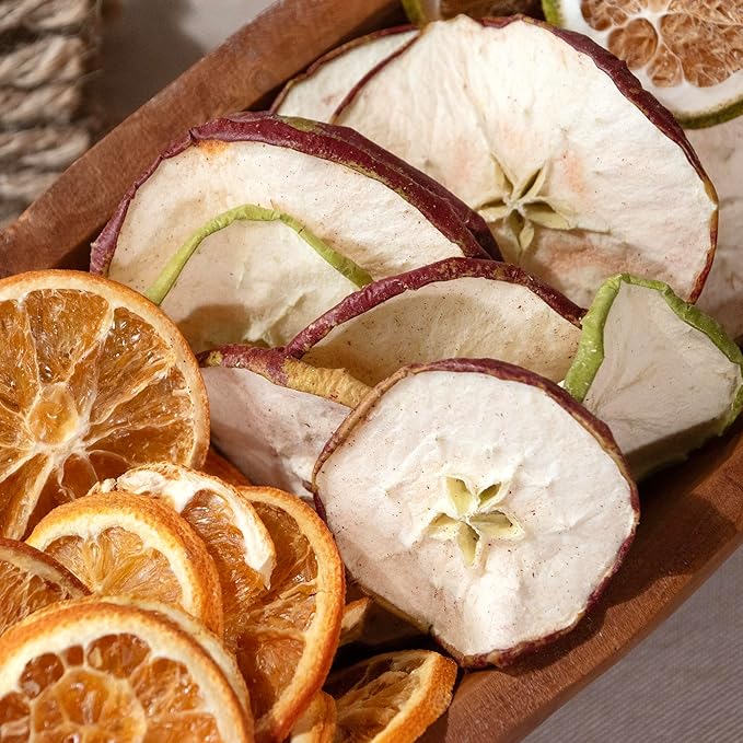 ANDALUCA Natural Vase & Bowl Fillers | Dried Orange, Apple & Citrus Slices| Home Decor (Fruit Slices)