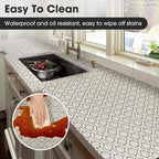 Drawer and Shelf Liner, Non-Slip Kitchen Cabinet Liners Non-Adhesive Thick Strong Grip Waterproof Washable Mats Protect Dresser Shelves Cupboard Bathroom Cabinets, Boho: Beige, 24 in X 30 FT