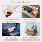 Floral Simplicity Caramel Pumpkin Truffle Scented Sachets Pack of 3, Fall & Winter - Long-Lasting Scented Bags, Home Fragrance, Air Freshener & Deodorizer for Closet, Room, or Cars, Made in USA