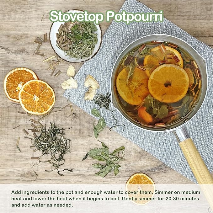 Potpourri Simmering, Healing Herbs Stovetop Potpourri with Cinnamon, Ginger, Lavender, Anise Star and Orange, Simmer Pot Ingredients for Home Fragrance, Housewarming, Hostess Gift