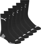 PUMA mens 6 Pack Crew Socks