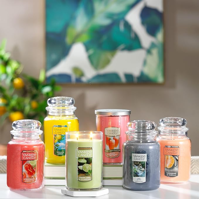 Yankee Candle Tangerine & Vanilla Scented Classic 22oz Large Jar Single Wick Candle Over 110 Hours of Burn Time