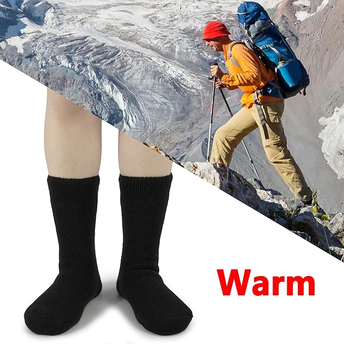 BomKinta Thermal Socks Men - Winter Warm Socks for Cold Weather Crew Socks - Cozy Soft Thick Christmas Boot Socks Size 7-11