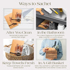 Simplicity Scents Cinnamon Sticks Scented Sachets Pack of 3, Fall & Winter - Long-Lasting Scented Bags, Home Fragrance, Air Freshener & Deodorizer for Closet, Room, Drawer, or Cars, Made in The USA