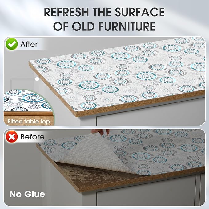 Drawer and Shelf Liner, Non-Slip Kitchen Cabinet Liners Non-Adhesive Thick Strong Grip Waterproof Washable Mats Protect Dresser Shelves Cupboard Bathroom Cabinets, Spiral, 18 in X 20 FT