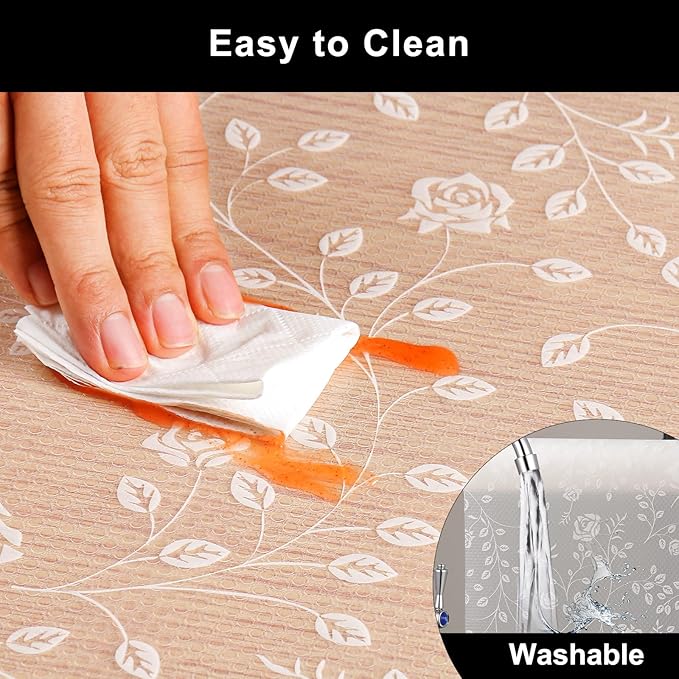 Cooyes Shelf Liner – Premium Non-Adhesive Cabinet & Drawer Liner for Kitchen – Waterproof Shelf Paper with Modern Pattern – Durable EVA Cabinet Mat – Easy to Cut