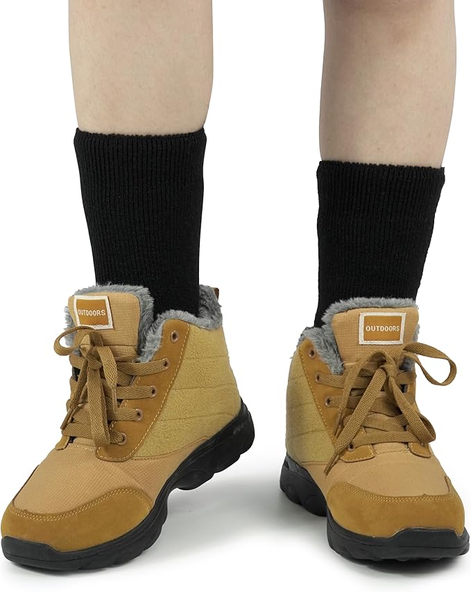 BomKinta Thermal Socks Men - Winter Warm Socks for Cold Weather Crew Socks - Cozy Soft Thick Christmas Boot Socks Size 7-11