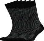 VRD Men’s Dress Socks, Bamboo 5-Pack Mens Socks, Mid Calf Length, Crew Socks Gift for Men Shoe Size 8-13