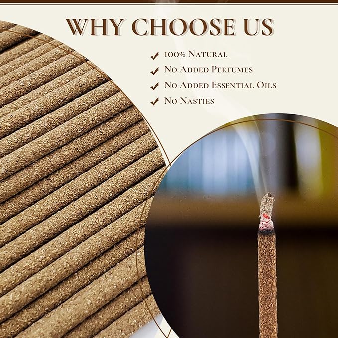 White Sage Incense Sticks (50 Sticks), 100% Natural sustainably harvested White Sage, Suitable for Yoga, Meditation, Relaxation, and Spiritual Purification