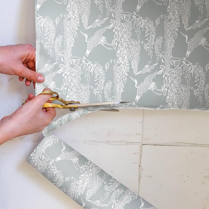 Fragrant Fresh Linen Scented Drawer Liners in a Classical Heron Design (Folded) | Pack of 5 Sheets | Contains Essential Oils | Made in The UK. (Fresh Linen, Folded)