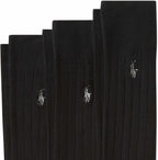 POLO RALPH LAUREN Mens Mercerized Cotton Ribbed Dress OTC Socks 3 Pair Pack Reinforced Cotton Comfort