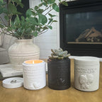 Candle Planter Triple Purpose Romantic, Aromatherapy Candles - Natural Soy Wax, Long-Lasting 50-Hour Burn, Apple Scents - Gifts for Him, Her,Cool, Couple, Husband and Wife Birthday Gift Ideas