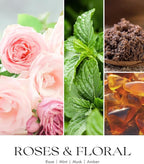 AOOVOO Rose Scented Candles for Women - Aromatherapy Candle with Crystals Inside, 10oz Soy Candles for Home Scented, Birthday Gifts Mothers Day Candle for Mom Women