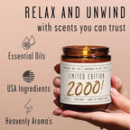 25th Birthday Gifts for Women - 'Limited Edition 2000' Soy Candle, w/Champagne on Ice I 25 Birthday Gifts for Women I 25th Gift for Her Ideas I 9oz Reusable Jar, 50Hr Burn, Made in USA