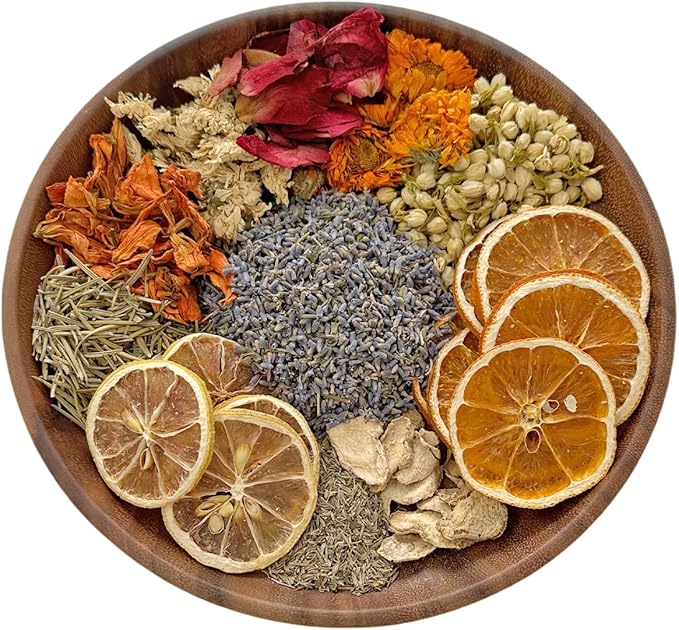 Simmering Potpourri, Potpourri Simmer Pot, All-Natural Handmade Stove Top Rose Lavender Dried Orange Slices Perfect for House Warming Hostess Gift