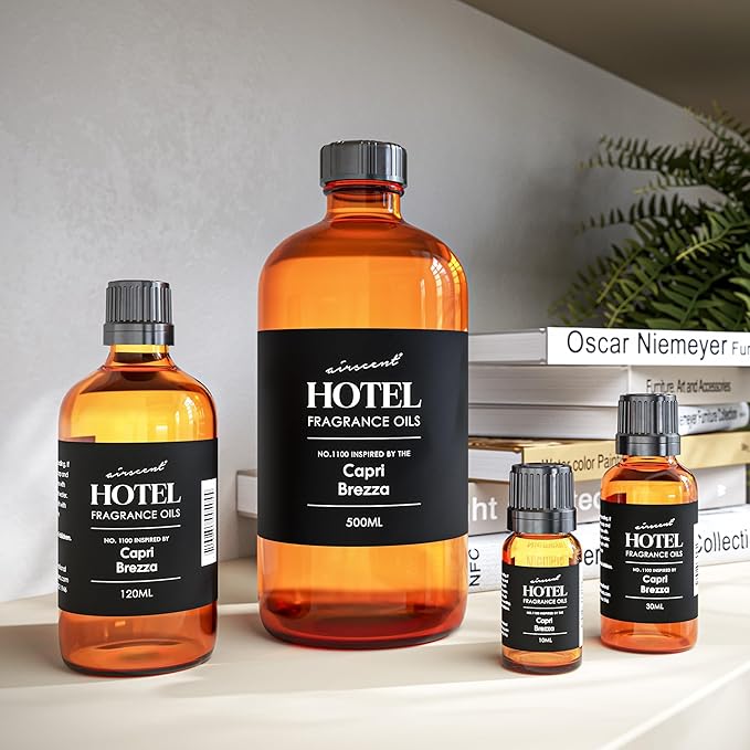 AirScent Capri Brezza Diffuser Oil No. 1100 - Volcano-Inspired Premium Fragrance Oil for Ultrasonic and Waterless Diffusers and Crafting - 30 ml, 1 fl oz Glass Bottle with Dropper