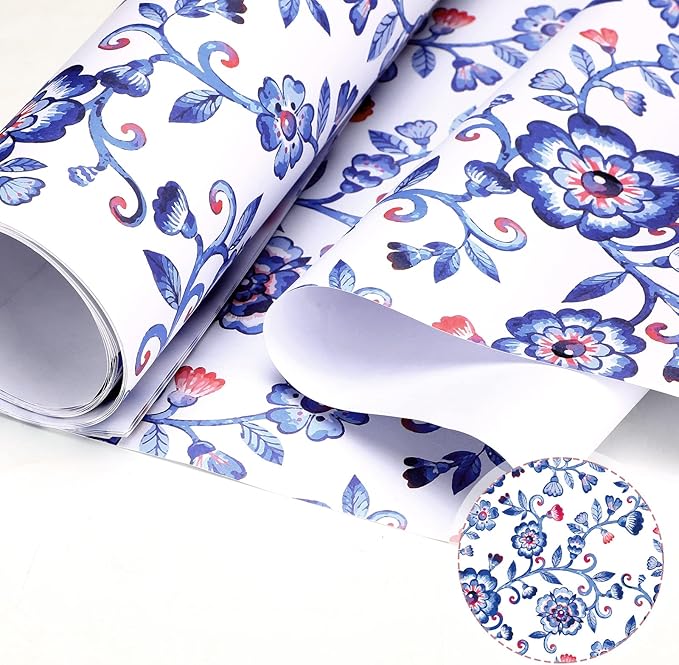 10 Sheets Drawer Liners for Dresser Scented Drawer Liners Non Adhesive Scented Paper for Fragrant Home Shelf Closet(Lavender,Blue Flowers)