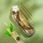 raajsee Incense Holder Hand Carved-Incense Burner Holder –Ash Catcher - Incense Stick Holder - Meditation & Yoga - Great Gift for Any Occasion Size 11x4 inch