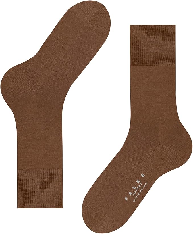 FALKE Men's Airport Dress Socks, Premium Merino Wool Cotton Blend, Sustainable Luxury, Eco-Friendly Business Casual, 1 Pair