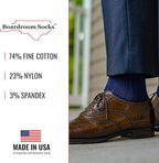 Cotton Dress Socks for Men – Comfortable Men’s Executive Socks – Classic Mid-Calf Dress Socks by Boardroom Socks