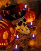 BEICHI Purple Flameless Candles, 24-Pack LED Tea Lights Candles Battery Operated, Electric Fake Tealight Candles, Votive Candles Bulk for Halloween, Christmas, Party, Mardi Gras