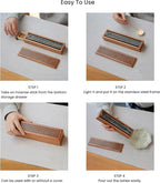 Incense Holder Burner,Coffin Incense Storage Box Holder for Sticks, Wooden Incense-Stick Holder & Ash Catcher for Meditation/Yoga Room/Bedroom/studyroom/Office (Incense Holder with Storage)